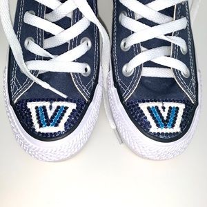 Villanova Blinged Converse Rhinestones Like New